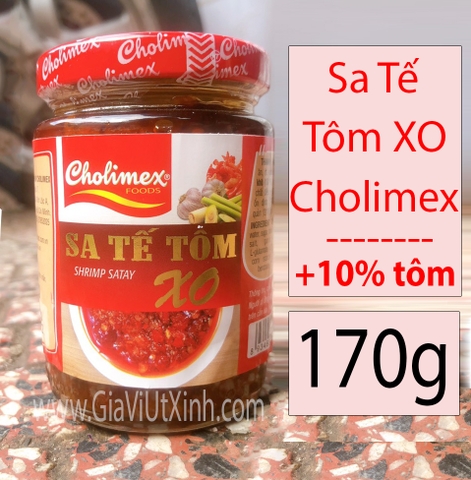 SA TẾ TÔM XO CHOLIMEX 170G - CHOLIMEX XO SHRIMP SATAY