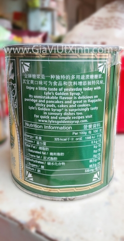 SI RÔ MẬT MÍA LYLE'S GOLDEN SYRUP 907G - MẠCH NHA SƯ TỬ - NƯỚC CỐT ĐƯỜNG