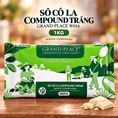 SÔ CÔ LA COMPOUND TRẮNG GRAND-PLACE W014 1KG – PURATOS WHITE CHOCOLATE