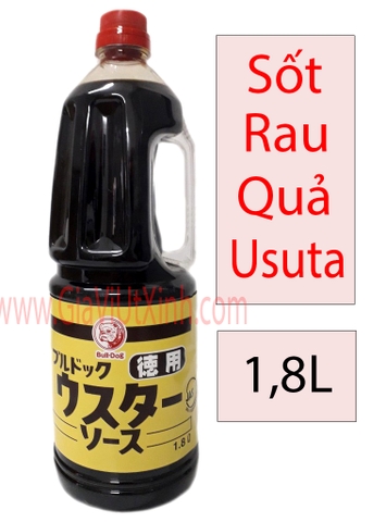 SỐT RAU QUẢ NHẬT BẢN USUTA SAUCE 1,8 LÍT - JAPAN BULLDOG WORCESTERSHIRE (USUTA) SAUCE 1.8L