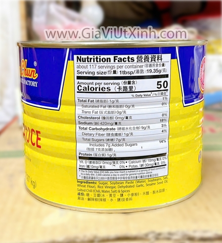 SỐT TƯƠNG NGỌT KOON CHUN 2.27G - HOISIN SAUCE HONG KONG - TƯƠNG ĐEN ĂN PHỞ