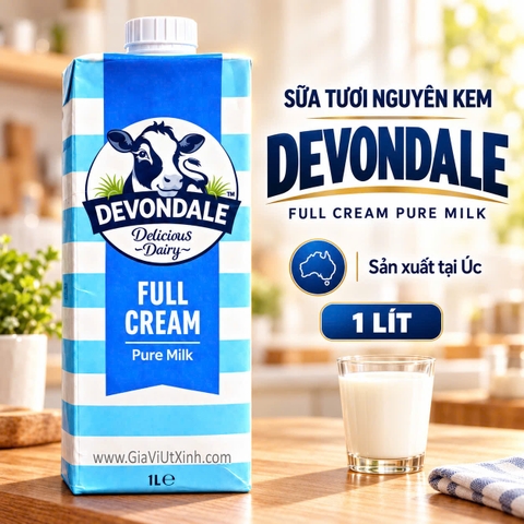 SỮA TƯƠI NGUYÊN KEM DEVONDALE 1 LÍT – FULL CREAM PURE MILK