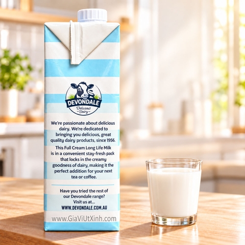 SỮA TƯƠI NGUYÊN KEM DEVONDALE 1 LÍT – FULL CREAM PURE MILK