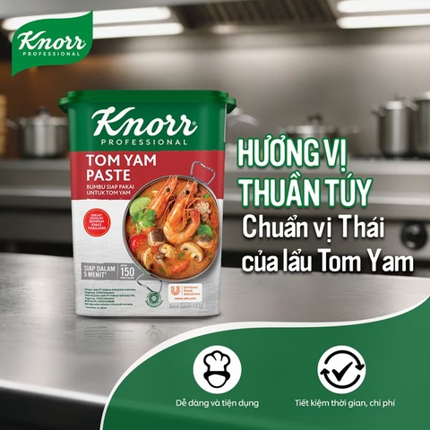 SÚP NỀN LẨU THÁI KNORR 1,5KG - KNORR TOM YAM PASTE