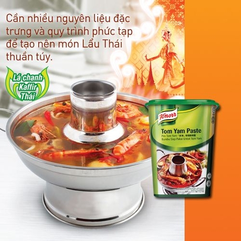 SÚP NỀN LẨU THÁI KNORR 1,5KG - KNORR TOM YAM PASTE