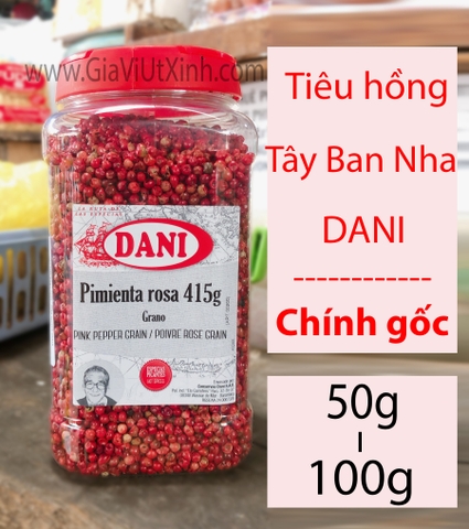 TIÊU HỒNG TÂY BAN NHA 50G - 100G - 415G - DANI PINK PEPPERCORN
