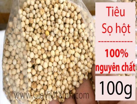 TIÊU SỌ HỘT 50G - 100G - 250G - TIÊU SỌ TRẮNG - WHITE PEPPER