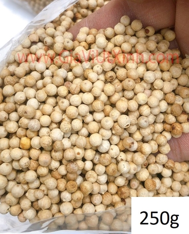 TIÊU SỌ HỘT 50G - 100G - 250G - TIÊU SỌ TRẮNG - WHITE PEPPER