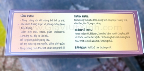 TRÀ ĐÔNG TRÙNG HẠ THẢO BẢO CHÂU 12 TÚI - CORDYCEPS TEA