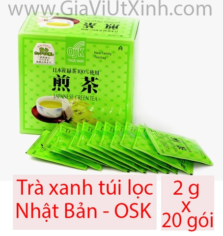TRÀ XANH TÚI LỌC NHẬT BẢN OSK 2G X 20 GÓI - JAPAN GREEN TEA