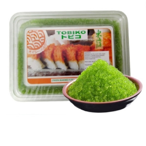 TRỨNG CÁ CHUỒN XANH LÁ TOBIKO NHẬT BẢN 500G (LOẠI 1) - MÃ