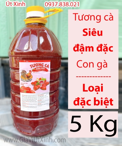 TƯƠNG CÀ 5KG - TƯƠNG CÀ SIÊU ĐẬM ĐẶC CON GÀ VĨNH THUẬN LOẠI ĐẶC BIỆT - KETCHUP 5KG