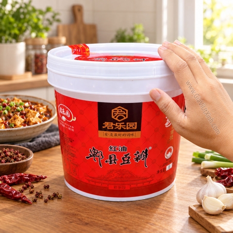 TƯƠNG ĐẬU BẢN JUNLEYUAN 6KG – TƯƠNG LÀM ĐẬU HŨ TỨ XUYÊN (DOUBANJIANG)