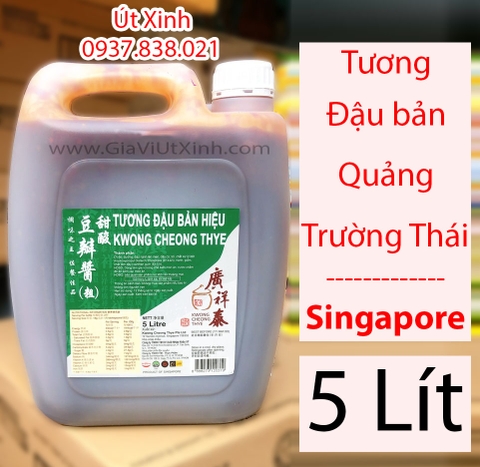 TƯƠNG ĐẬU BẢN QUẢNG TRƯỜNG THÁI 5 LÍT - TƯƠNG ĐẬU KWONG CHEONG THYE - SWEET & SOUR HOT BEAN PASTE (COARSE)