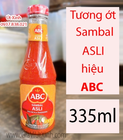 TƯƠNG ỚT ABC SAMBAL ASLI 335ML – SỐT ỚT INDONESIA (DIGILING ALA TRADISIONAL)