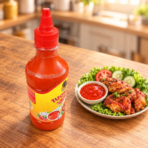 TƯƠNG ỚT CAY NỒNG CON GÀ VĨNH THUẬN 500ML - EXTRA HOT CHILI SAUCE (LỐC 6 CHAI)