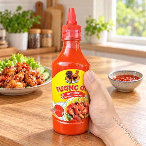 TƯƠNG ỚT CAY NỒNG CON GÀ VĨNH THUẬN 500ML - EXTRA HOT CHILI SAUCE (LỐC 6 CHAI)