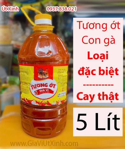 TƯƠNG ỚT CON GÀ VĨNH THUẬN 5 LÍT - LOẠI ĐẶC BIỆT CAY THẬT