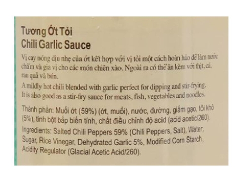 TƯƠNG ỚT TỎI LEE KUM KEE 226G - CHILI GARLIC SAUCE