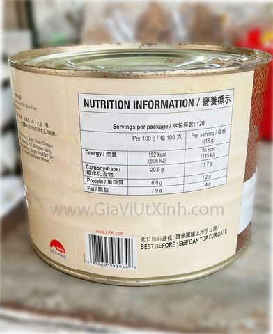 TƯƠNG TRỤ HẦU LEE KUM KEE LON 2,17KG - CHU HOU PASTE
