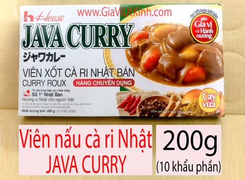 VIÊN NẤU CÀ RI NHẬT BẢN JAVA CURRY 200G - JAPAN JAVA CURRY HOUSE