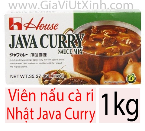 [NỘI ĐỊA NHẬT] VIÊN NẤU CÀ RI NHẬT JAVA CURRY 1KG - HOUSE FOODS