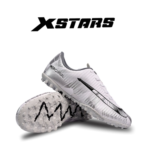 Giày đá banh X-stars CR7 trắng (Blue Metallic)