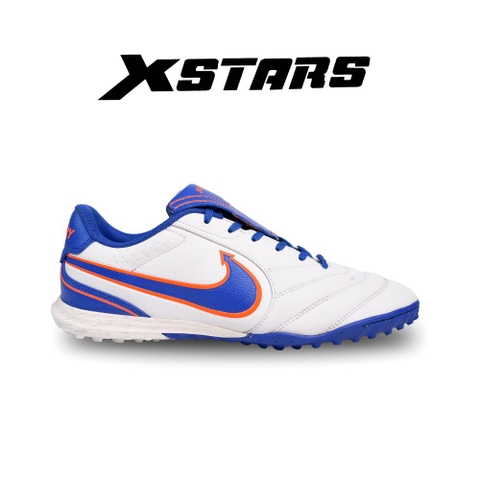 Giày Đá Banh Giá Sỉ XSTARS VICTORY Trắng Xanh Cam