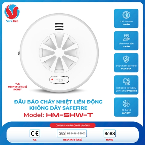 Đầu báo cháy nhiệt SafeFire Model: HM-5HW-T(V)
