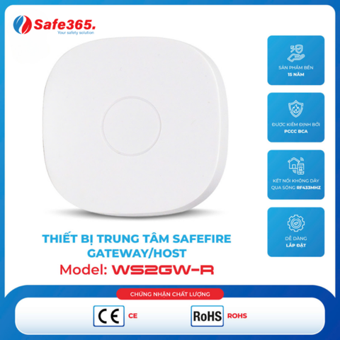 Thiết Bị Trung Tâm SafeFire Cảm Biến Gateway/Host WS2GW-R
