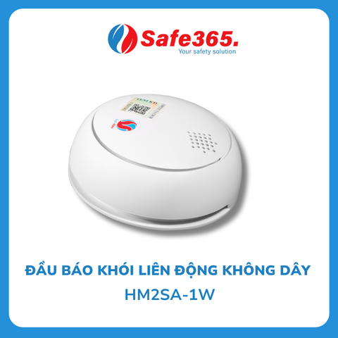 Đầu Báo Cháy Khói Tự Động Không Dây SafeFire HM2SA-1W Có Kiểm Định