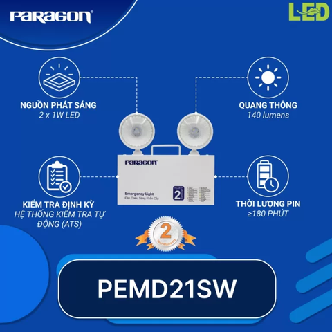 Đèn sạc khẩn cấp Led 2x1w