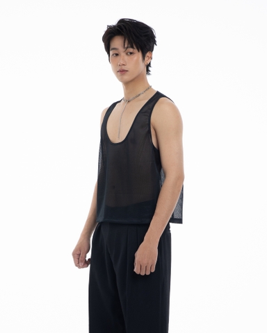MESH TANKTOP- BLACK