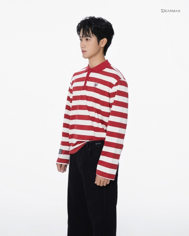 MANSION POLO- RED STRIPES