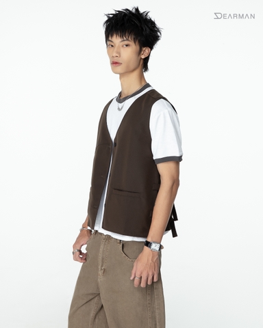 RUNO GILETS- BROWN