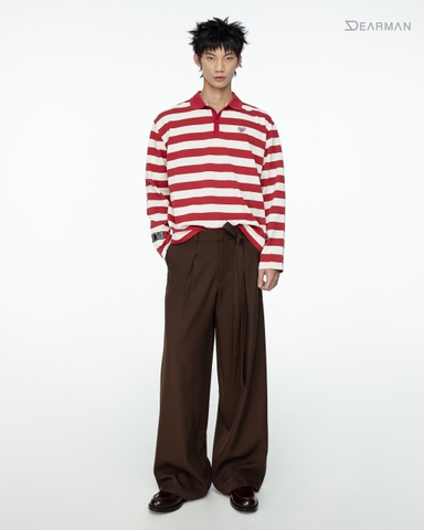 MANSION POLO- RED STRIPES