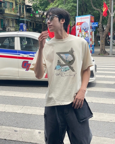 CAMPING TEE- BEIGE
