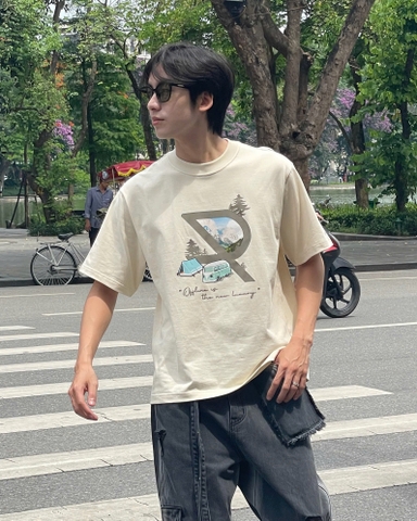 CAMPING TEE- BEIGE