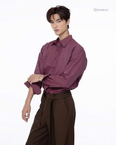 HENRY SHIRT- RED STRIPE