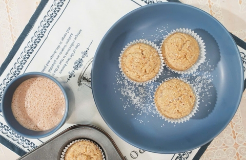 BÁNH MUFFIN HẠT MÍT + SỮA MILO HẠT MÍT