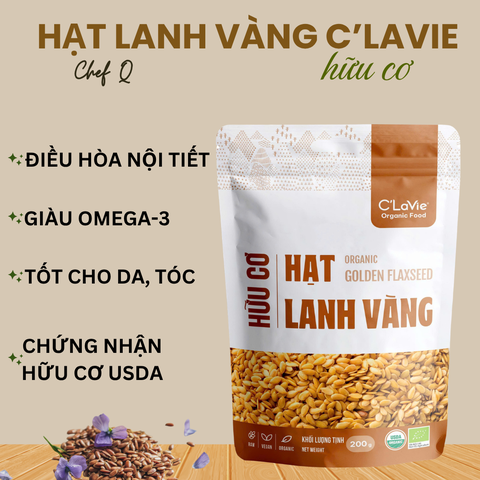 Hạt lanh vàng hữu cơ C'lavie