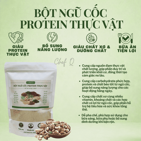 Bột Ngũ Cốc Protein Thực Vật - 500gr