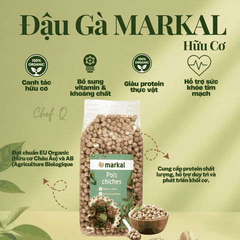 Đậu Gà Hữu Cơ Markel 500g – Ăn Chay, Làm Sữa Hạt, Nấu Cháo, Salad Healthy