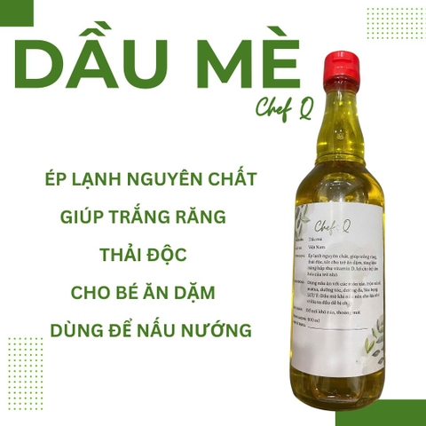 Dầu vừng (Dầu mè) ép lạnh, thô, nguyên chất