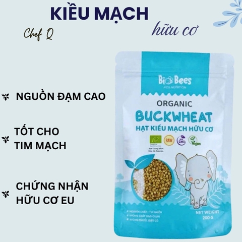 Hạt Kiều Mạch Nguyên Chất Bio Bees 200g | Buckwheat Hữu Cơ | Ngũ Cốc _Nấu Cháo – Làm Bánh – Eat Clean