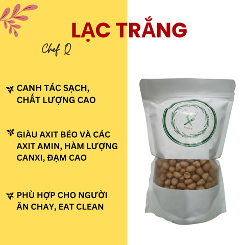 LẠC TRẮNG BÓC TAY - ĐẬU PHỘNG TRẮNG CANH TÁC SẠCH, CHẤT LƯỢNG CAO