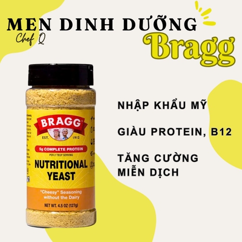 Men dinh dưỡng nutritional yeast 127g - Bragg Mỹ