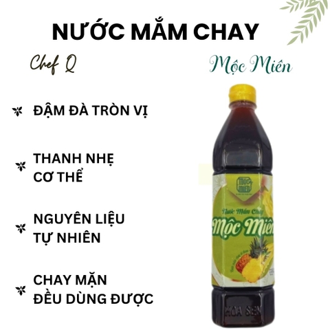 Nước Mắm Chay Mộc Miên - Vị Thanh Đậm Đà - 840ml - Nguyên Liệu Tự Nhiên