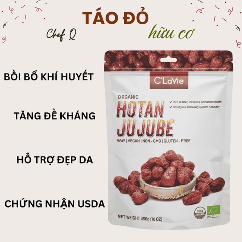 Táo đỏ hữu cơ 100% - Chứng nhận hữu cơ USDA, EU