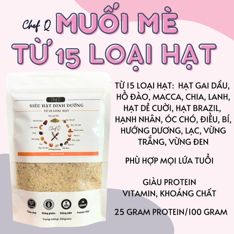 Muối mè từ 15 loại hạt